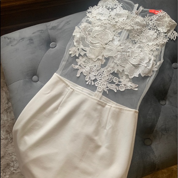 White Sexy Mini Dress - Picture 2 of 2